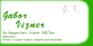 gabor vizner business card